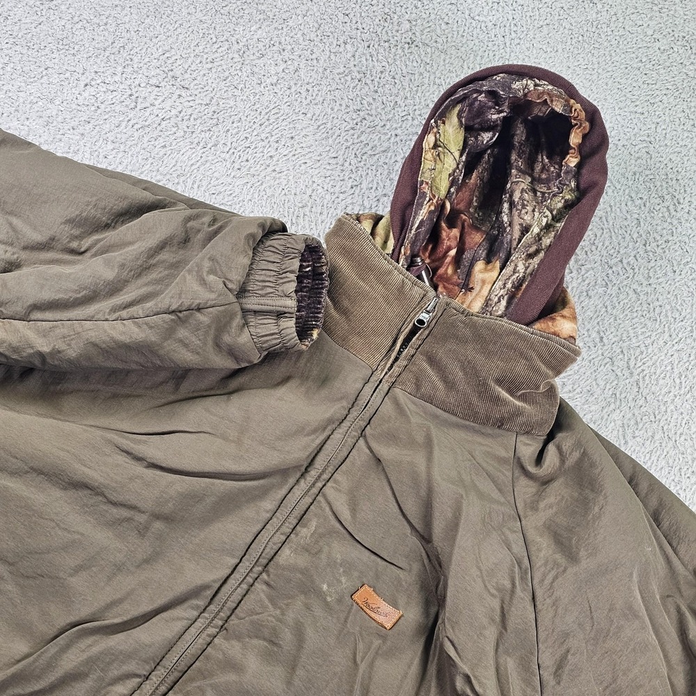 Woolrich Jacket‎ Mens 2XL Green Reversible Camo Hooded Insulated Hunting Parka